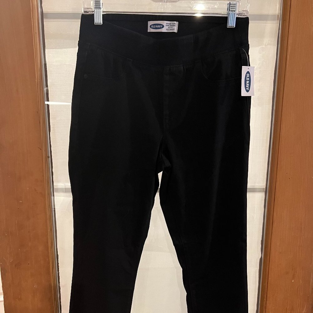 *BRAND NEW* (NWT) Old Navy "Rockstar" Super Skinny Black Jeggings Size 8